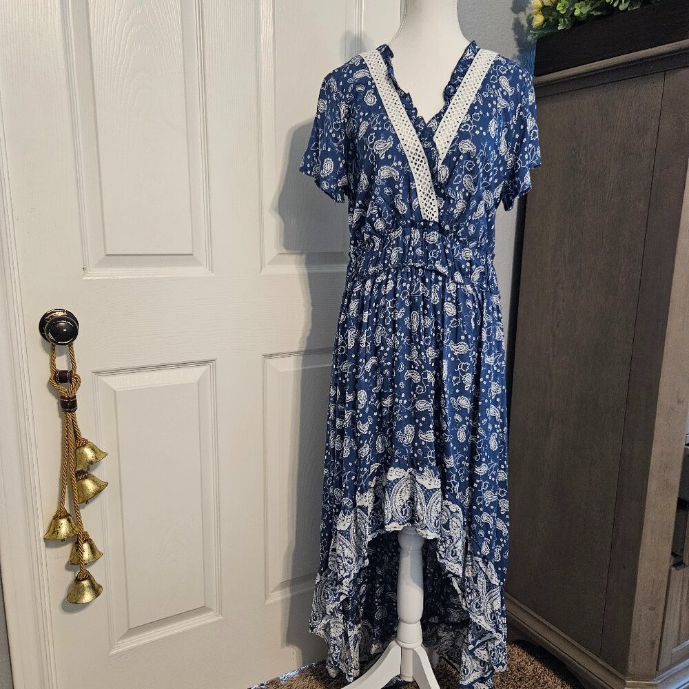 La Moda High Low Beach Cover Up Dress L/XL